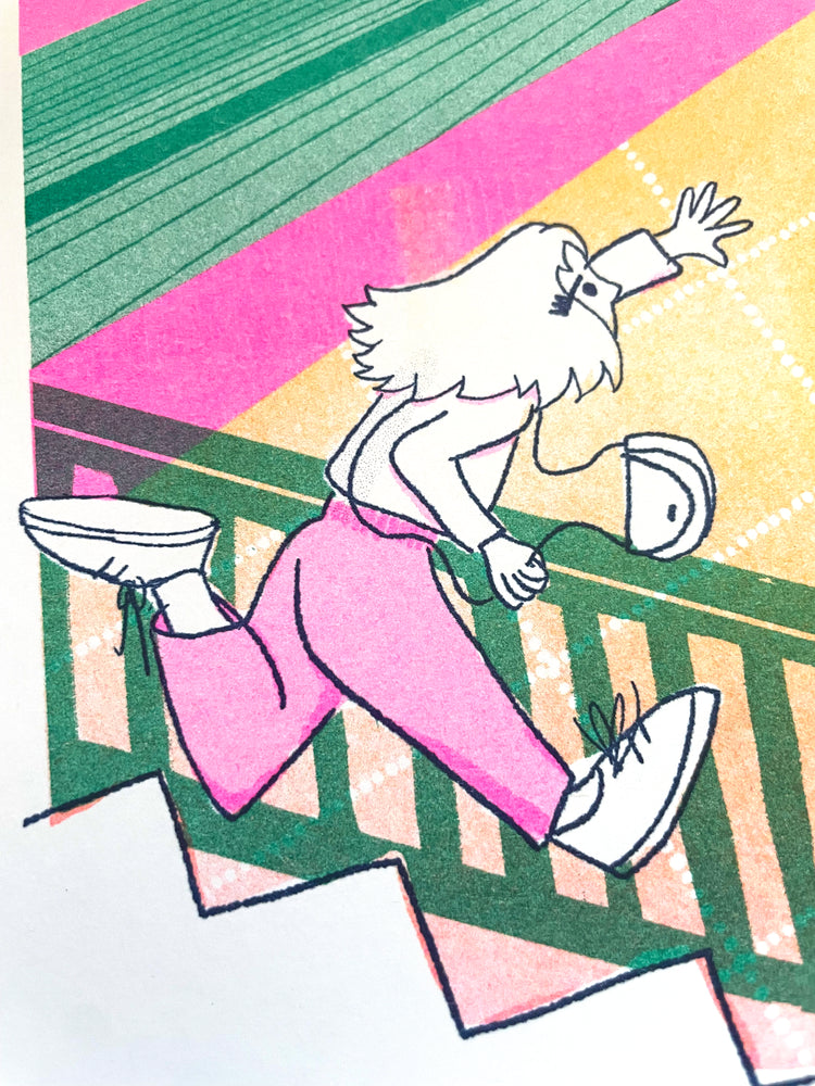 Late Train - 8"x10" Risograph Print