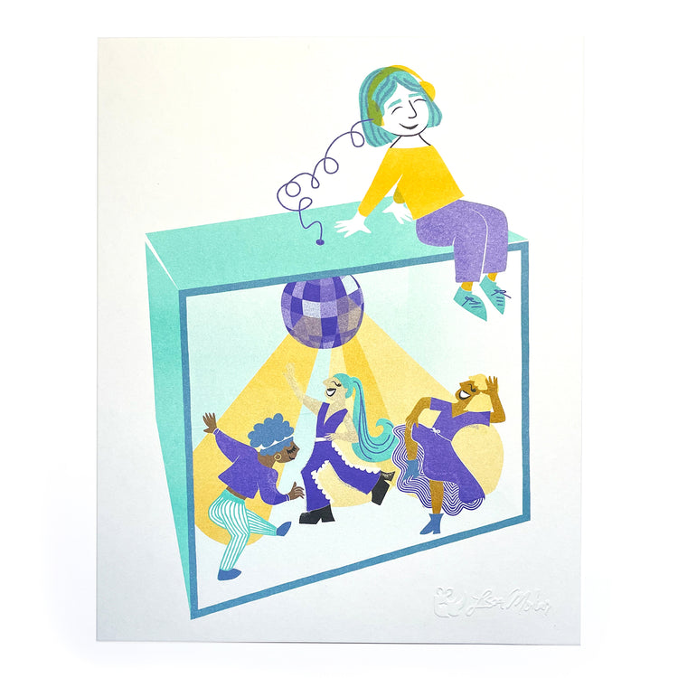 Music Box - 8"x10" Risograph Print