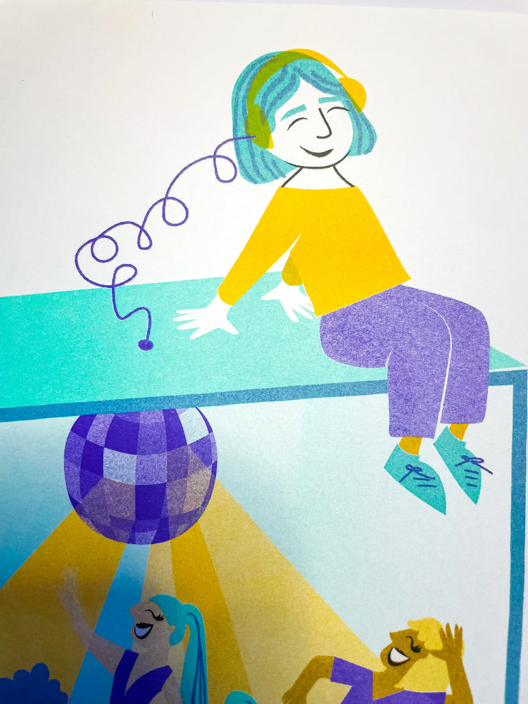 Music Box - 8"x10" Risograph Print