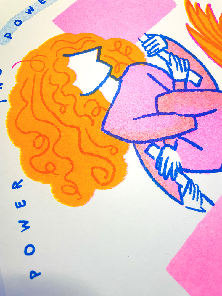 Power Of The People - 8"x10" Risograph Print