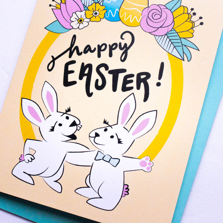 Bunny Wreath Easter Card
