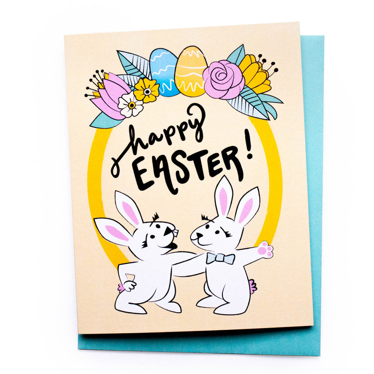 Bunny Wreath Easter Card