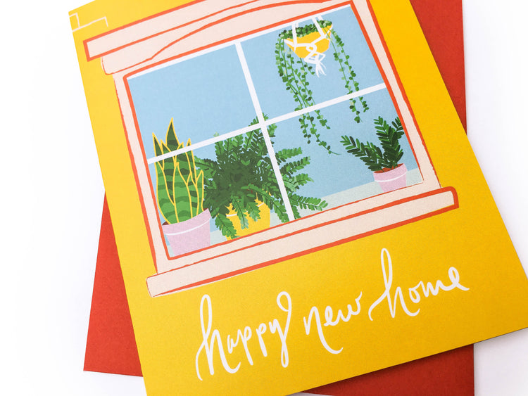 Happy New Home Plant Card