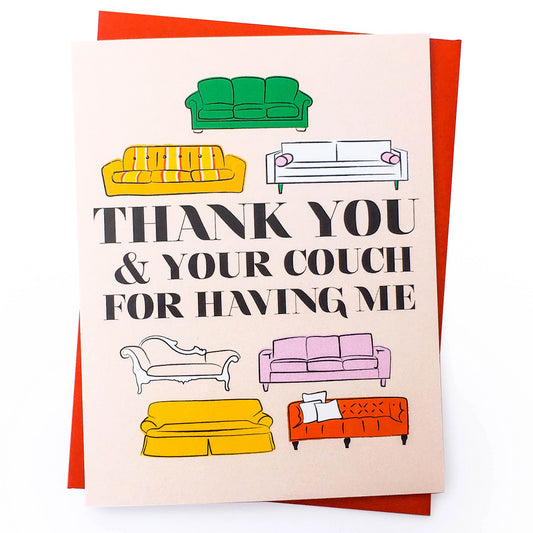 Couch Host Thank You Card