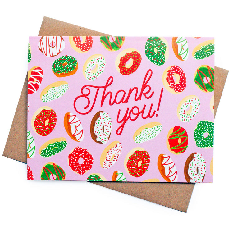 Christmas Donut Thank You Card