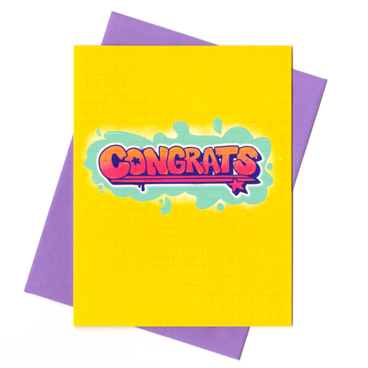 Graffiti Congrats Card
