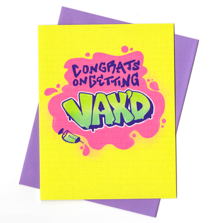 Graffiti Getting Vaccinated Card