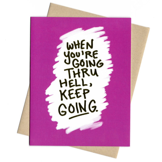 Keep Going Sympathy Card (Gold Foil)