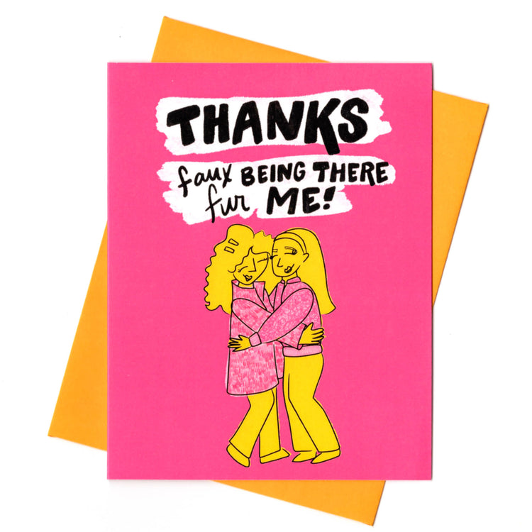 Faux Fur Thank You Card