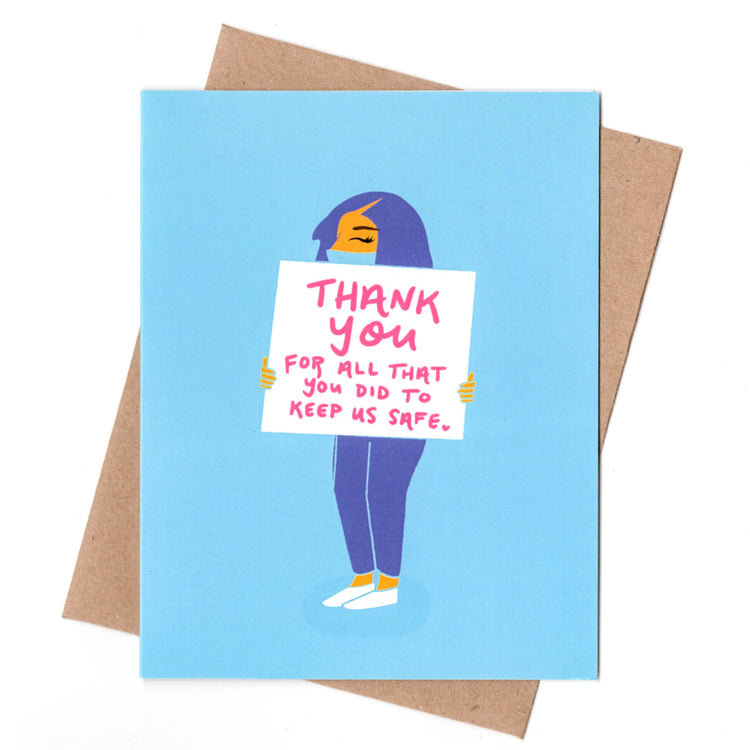 Keep Us Safe Thank You Card