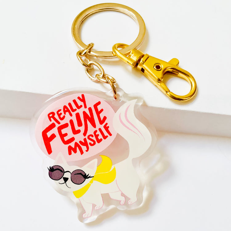 Kitty Cat Acrylic Keychain