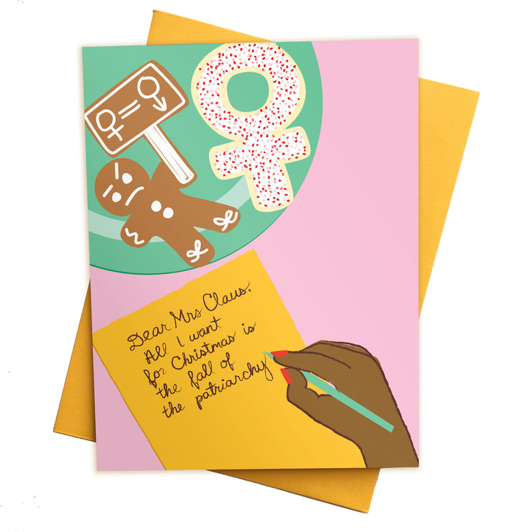 Fall of the Patriarchy Christmas Wish Card