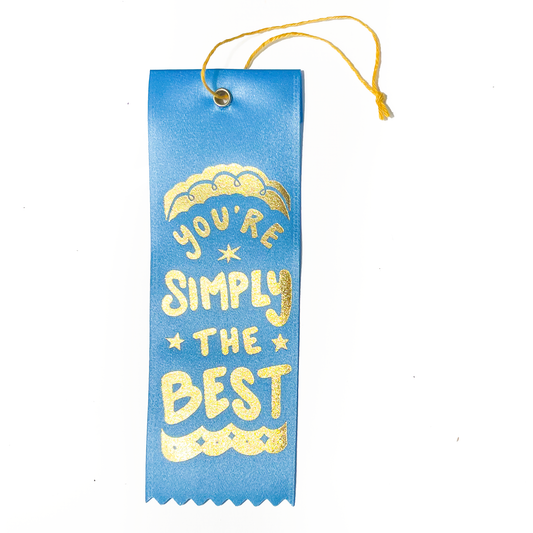 Simply The Best Bottle Ribbon Gift Tag