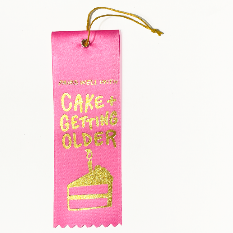 Birthday Pairs with Bottle Ribbon Gift Tag - Pink