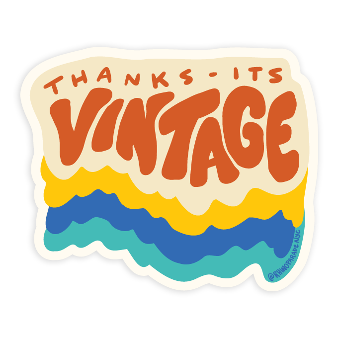 Its Vintage Vinyl Sticker