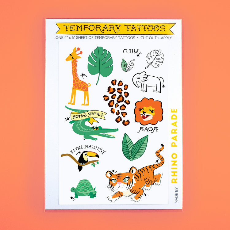 Wild Temporary Tattoo Sheet