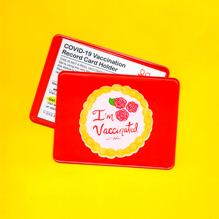 Vaccinated Cake Card Case/Holder