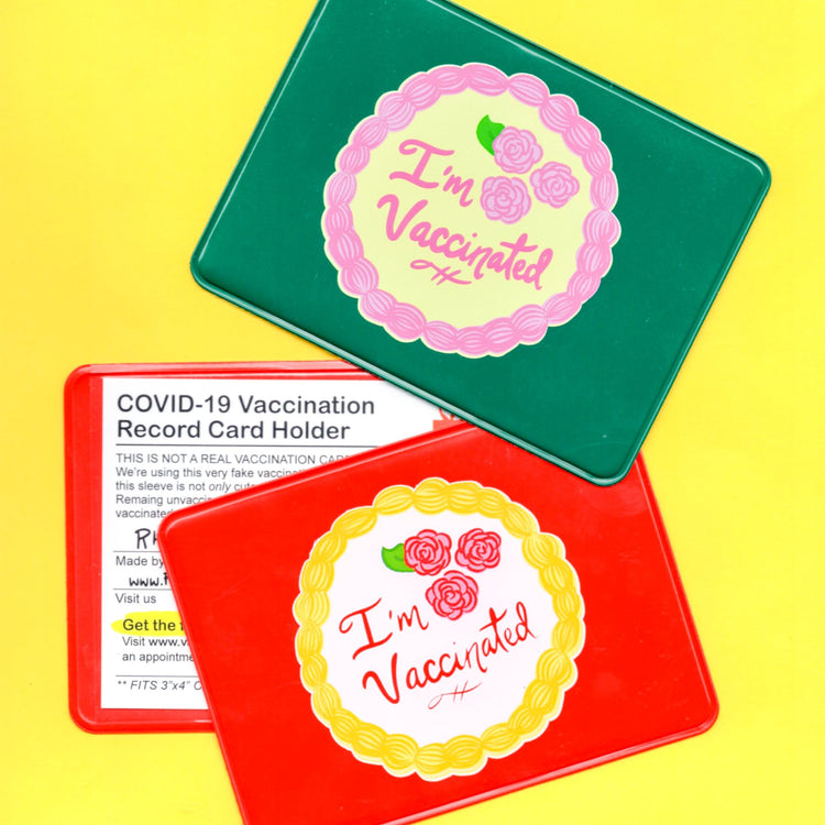 Vaccinated Cake Card Case/Holder