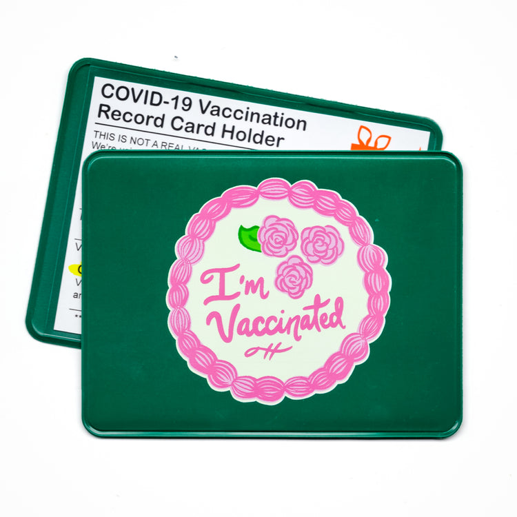 Vaccinated Cake Card Case/Holder