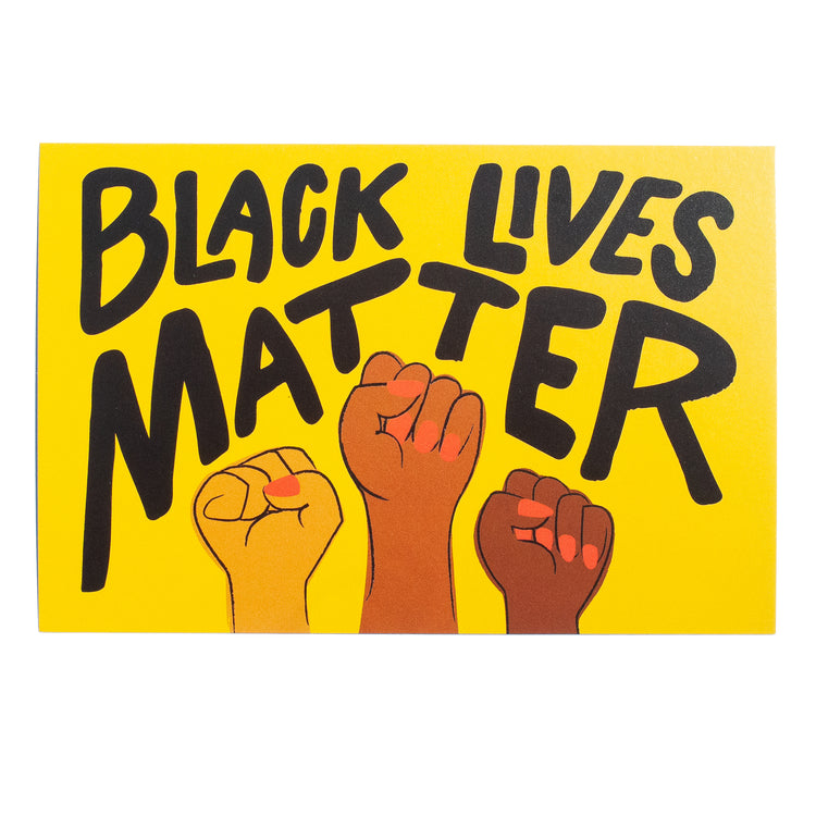 25x BLM Fists Protest Postcard