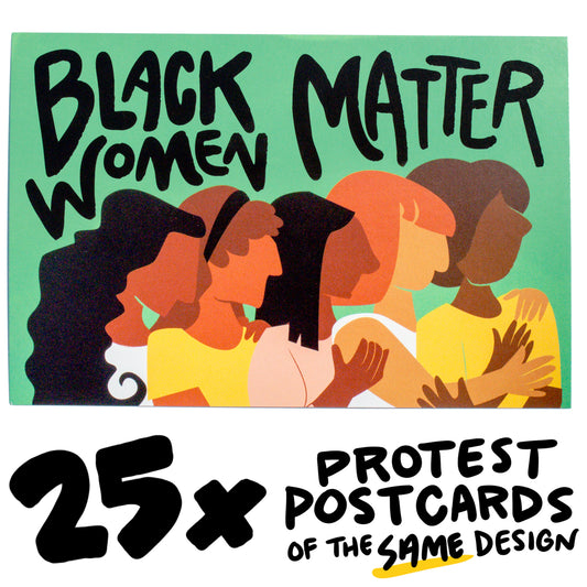 25x BWM Protest Postcard