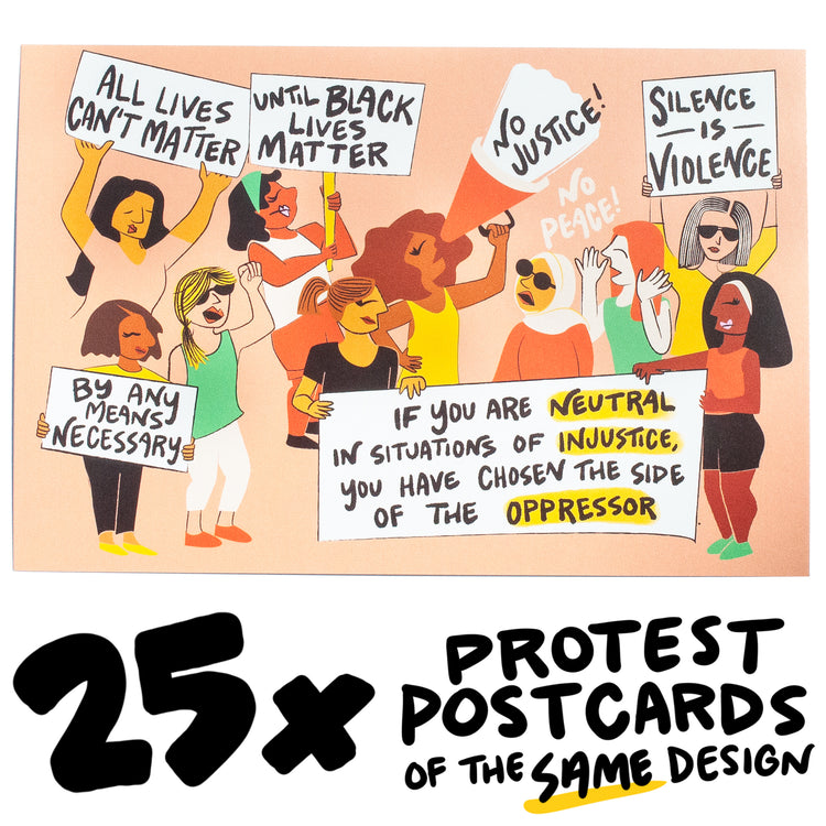 25x  BLM Rally Protest Postcard