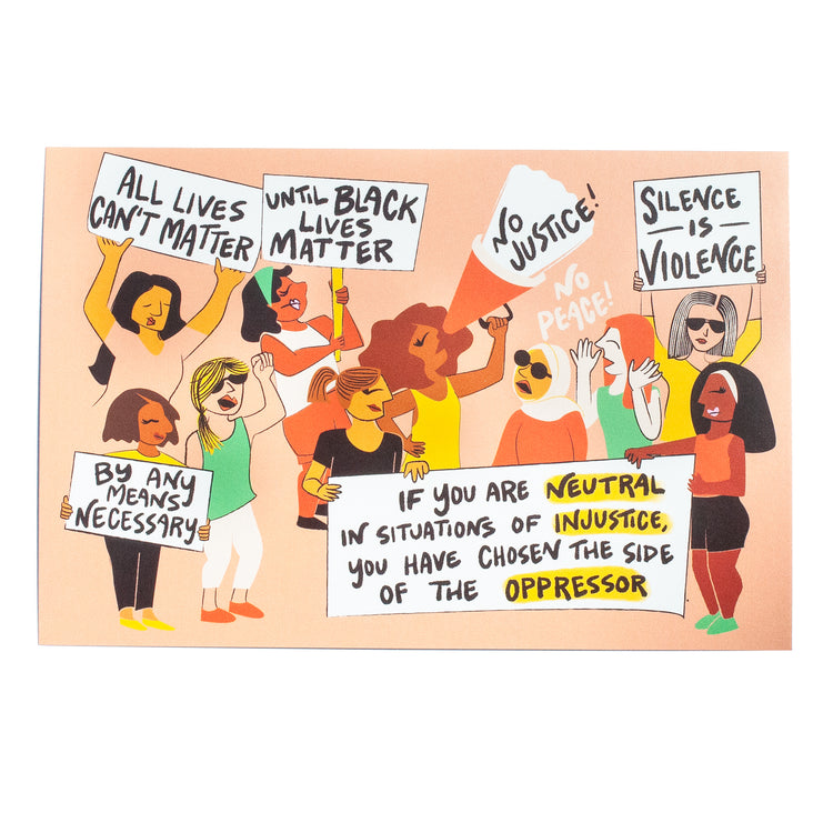 25x  BLM Rally Protest Postcard