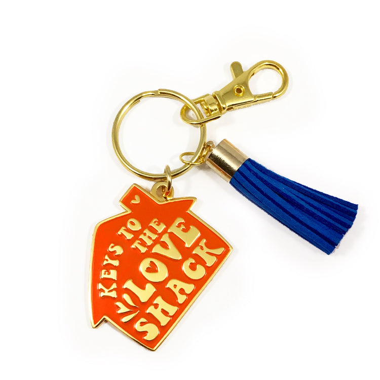 Love Shack Soft Enamel Keychain in Red
