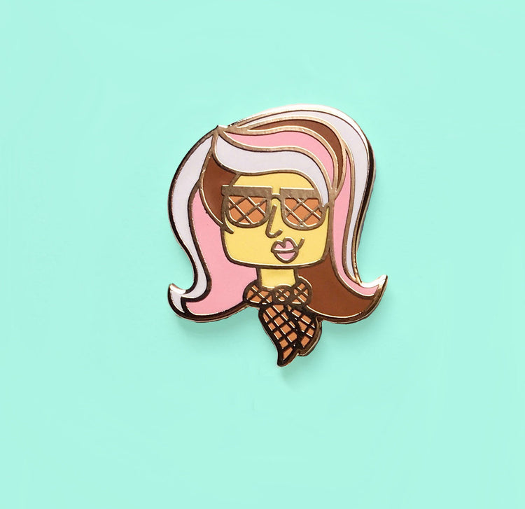 Neapolitan Lady Enamel Pin