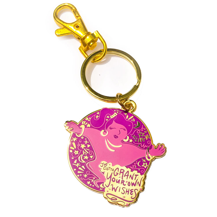 Genie Enamel Keychain in Purple