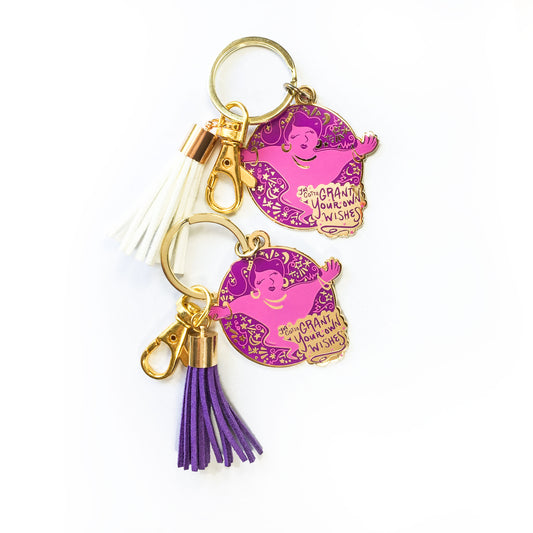 Genie Enamel Keychain in Purple