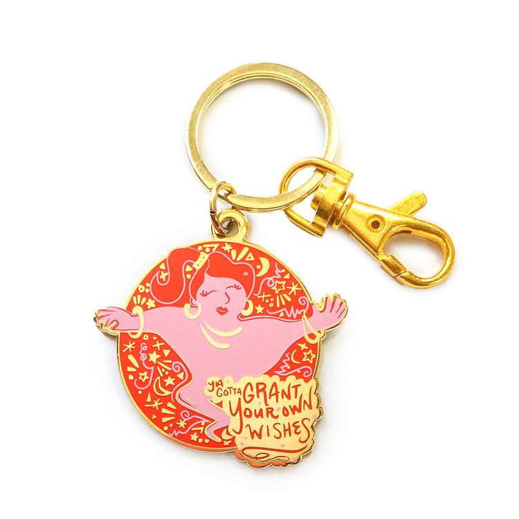 Genie Enamel Keychain in Red