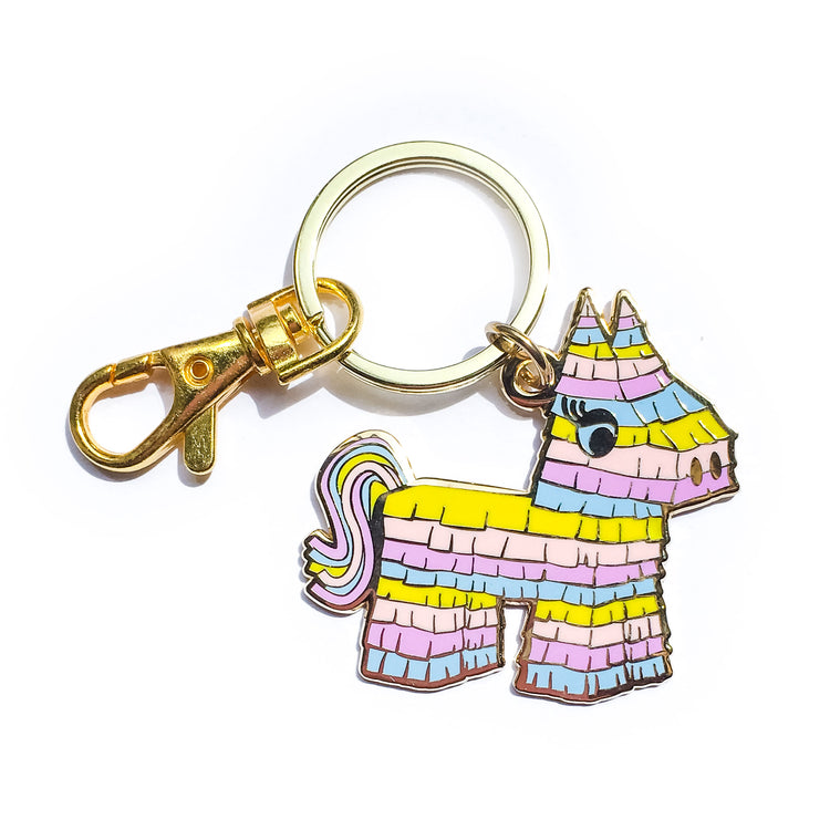 Piñata "Mi Casa Es Su Casa" Keychain in Pastel Colors