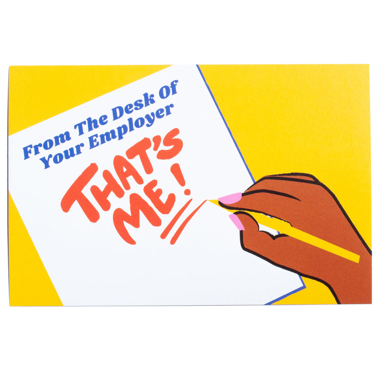 25x "Desk of Employer" Protest Postcard