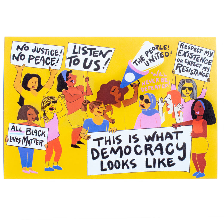 25x Rally Crowd Protest Postcard