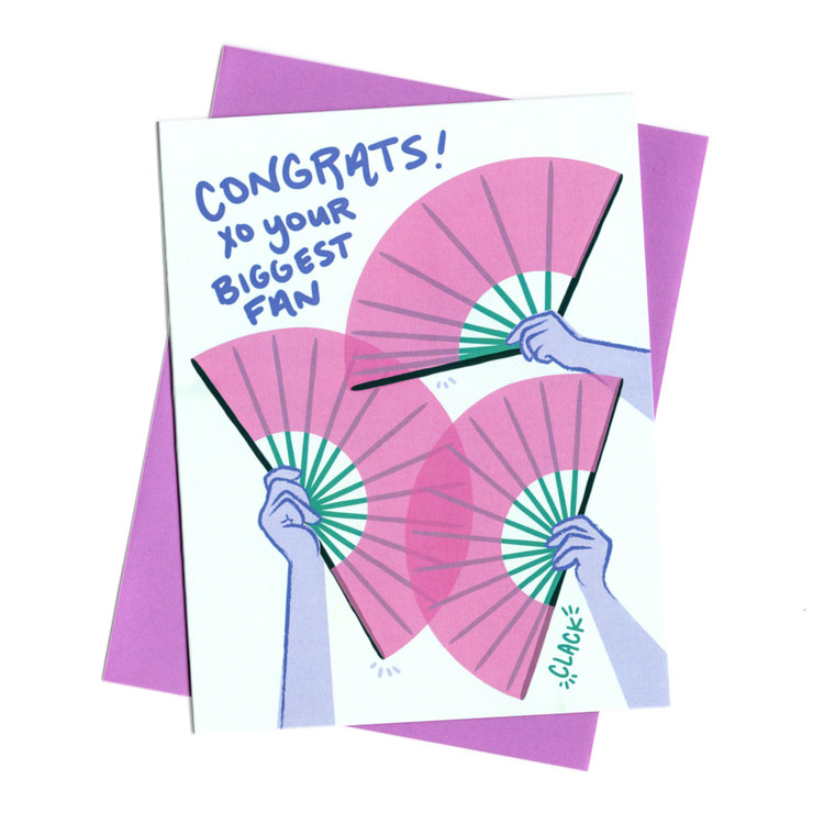 Clack Fan Congrats Card