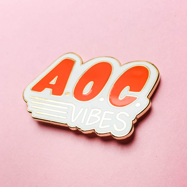 A.O.C. Vibes Hard Enamel Pin - Red