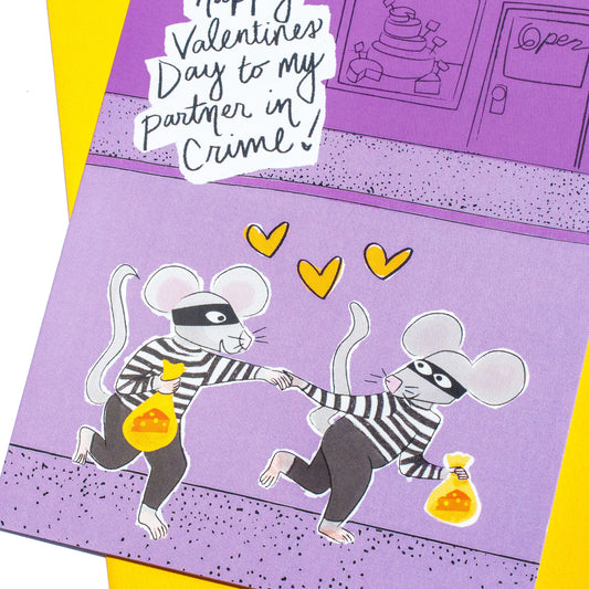Partner in Crime Valentines Day Card