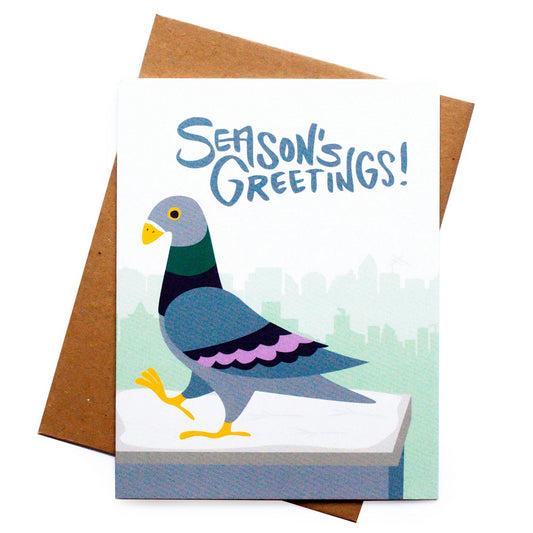 Pigeon Seasons Greetings Card