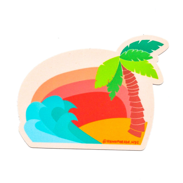 Beach Vaca Sticker