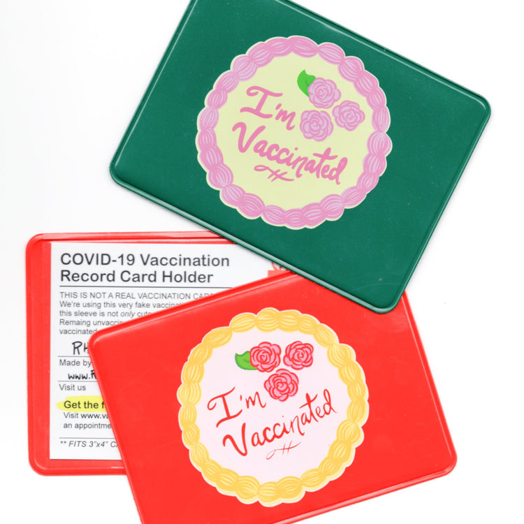 Vaccinated Cake Card Case/Holder