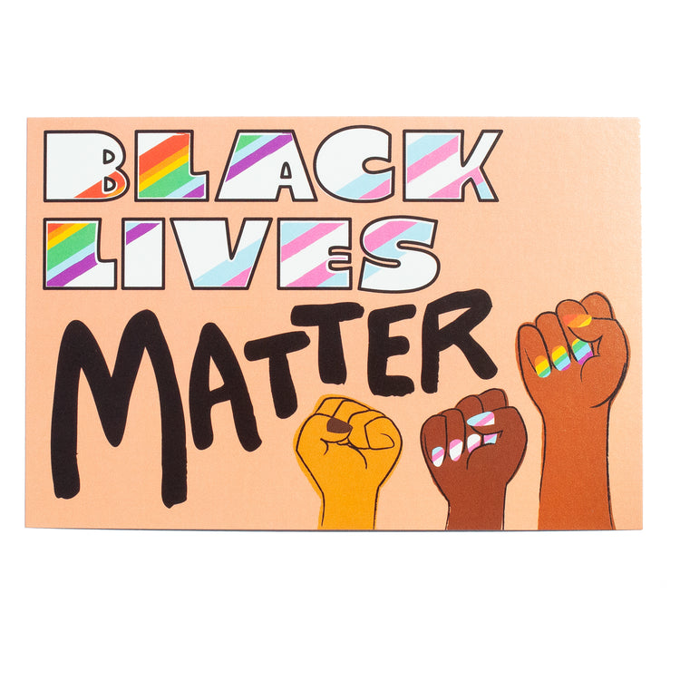 25x BLM LGBTQ+ Protest Postcard