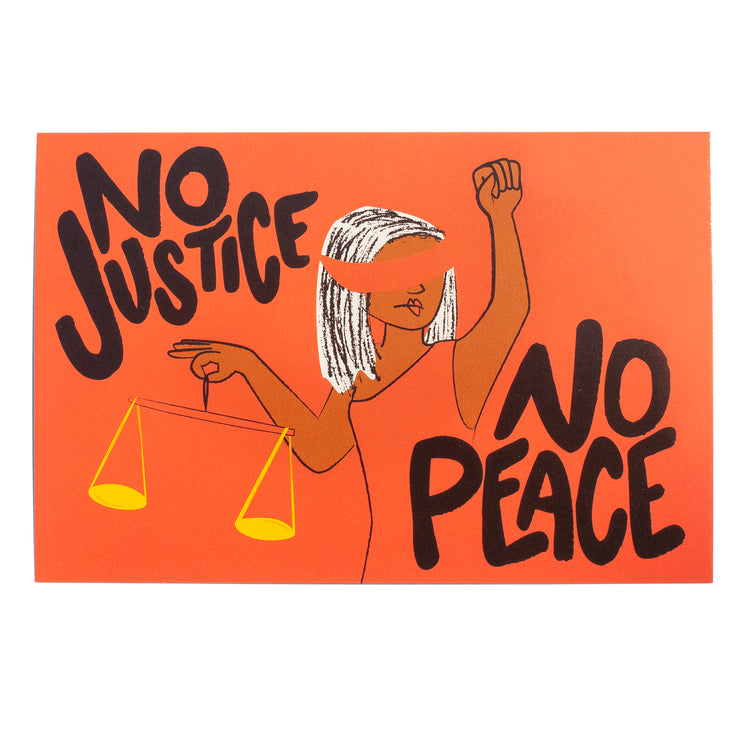 25x No Justice/No Peace Protest Postcard