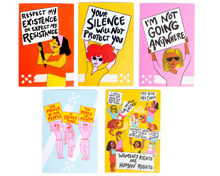 Ladies Protest Postcards (Set of 5)