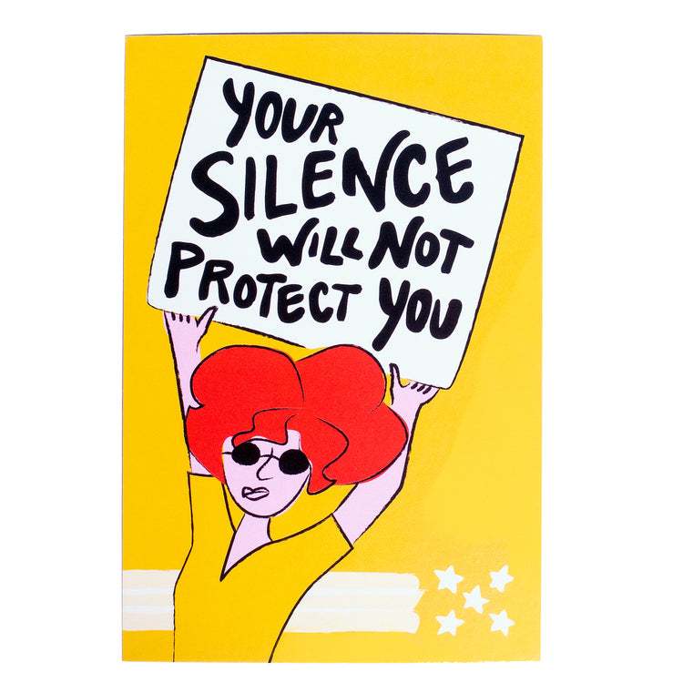 25x "Your Silence" Protest Postcard