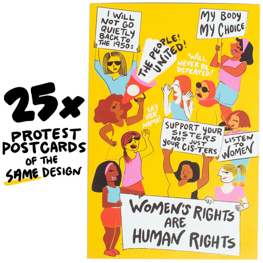 25x Ladies Rally Protest Postcard