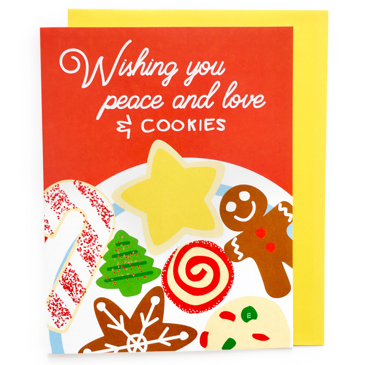 Peace Love and Christmas Cookies Card