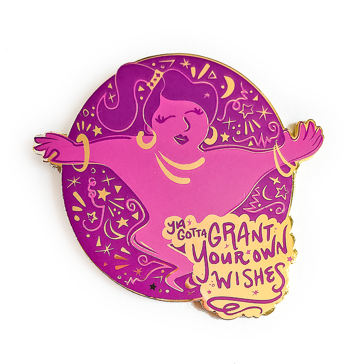 Grant Your Own Wishes Genie Pin - Purple