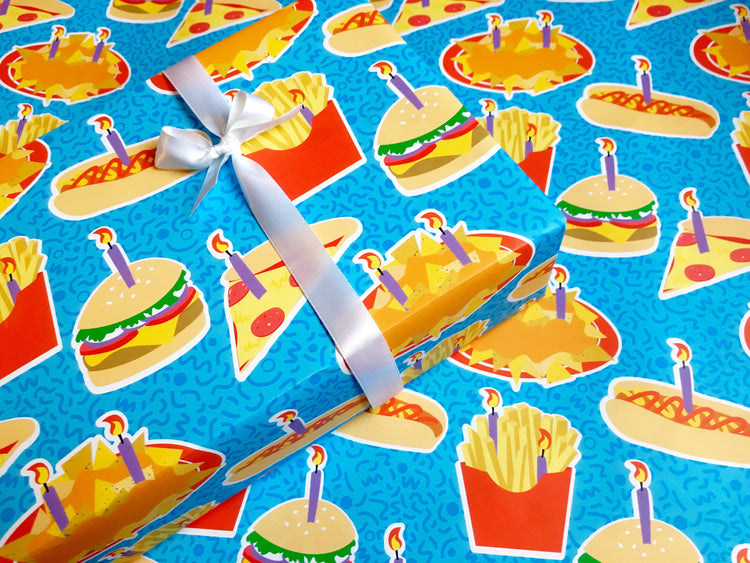 Junk Food Birthday Gift Wrap