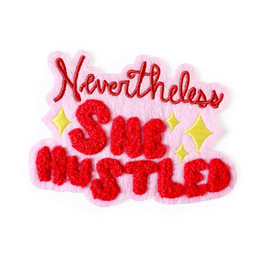 Nevertheless, She Hustled Chenille Iron-On Patch